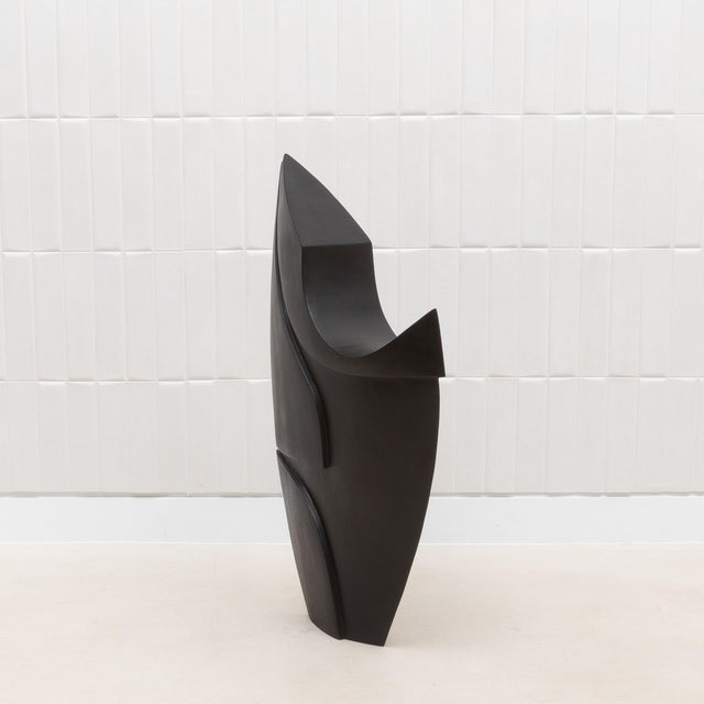 2020s Modern Abstract Sculpture S in Black Oak by Patrick Coard Paris For Sale - Image 5 of 10