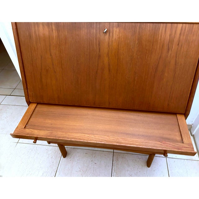 Vintage Secretaire in Teak from Bernhard Pedersen & Son For Sale - Image 10 of 18