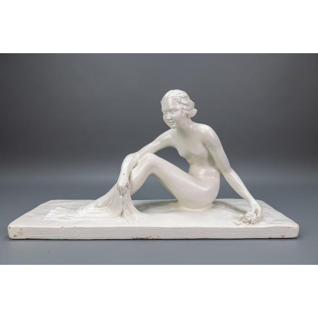 Mid-Century White Ceramic Figurative Sculpture, ca. 1950s For Sale - Image 17 of 18