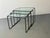 Modernist Italian Steel and Glass Set of Nesting Tables, 1970s, Set of 3 For Sale - Image 6 of 9