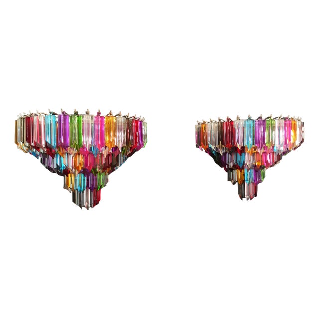 Vintage Murano Wall Sconces, 1990, Set of 2 For Sale