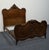 VINTAGE ANTIQUE Bookmatched Walnut French Provincial Louis XVI Rococo Full Size Bed 59.25" High 56.5" Wide 81" Deep...
