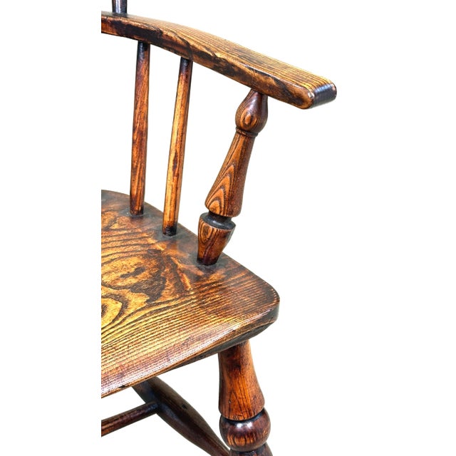 Mid 19th Century 19th Century Childs Ash & Elm Windsor Armchair, 1860s For Sale - Image 5 of 11