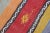 1990s Red Striped Hand Knotted Rug For Sale - Image 4 of 8