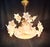 Metal Vintage Murano Style White Milk Glass Basket Chandelier For Sale - Image 7 of 10