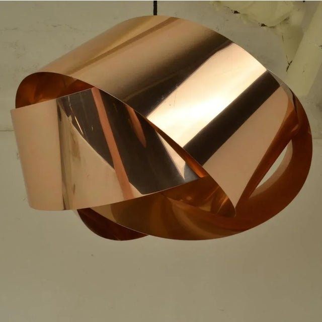 1970s Danish Copper Pendant For Sale - Image 5 of 6
