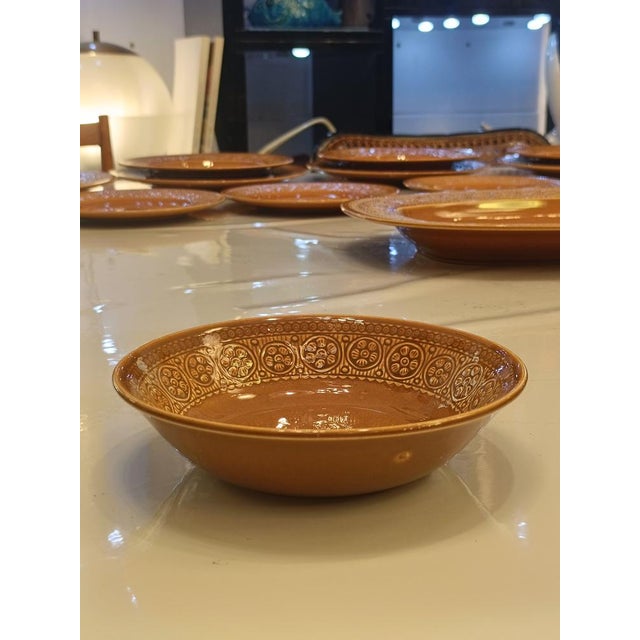 Terracotta Colored Ceramic Margherita Dinner Service by Antonia Campi for Richard Ginori, Italy, 1960s, Set of 57 For Sale - Image 8 of 17