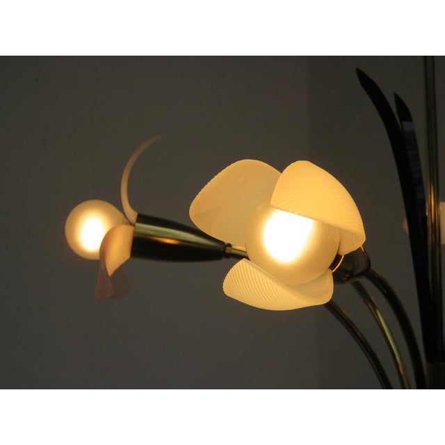 Floral Ceiling Lamp with Acrylic Glass Flowers, 1950s For Sale - Image 6 of 18