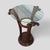 Wood Art Nouveau Carved Wood and Glass Pedestal Side Table, Early 20th Century For Sale - Image 7 of 10