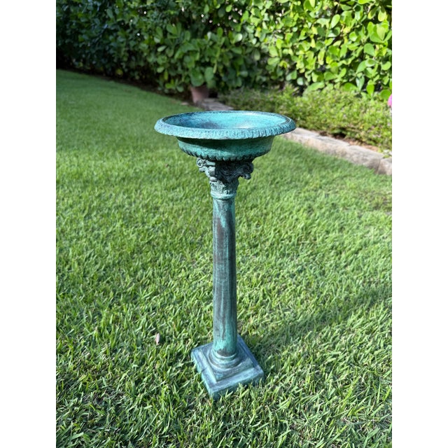Vintage Maitland-Smith Verdigris Corinthian Column Candleholders, a Pair For Sale - Image 9 of 12