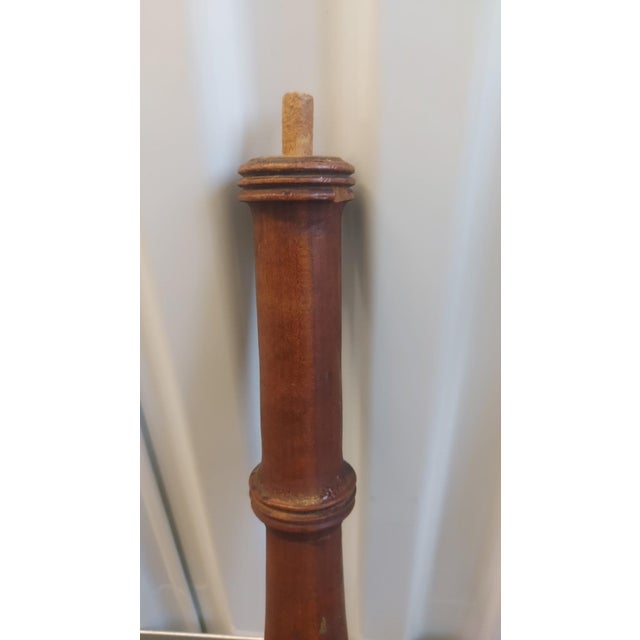 18th-Century European Antique Spinning Wheel — Complete With Distaff, Bobbins & Drive Wheel, Walnut For Sale - Image 14 of 15