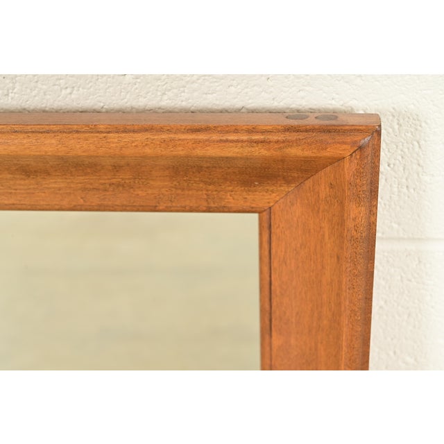 1980s Ethan Allen Early American Carved Solid Maple Framed Mirror For Sale - Image 5 of 10