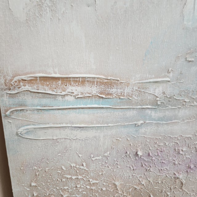 Vintage Lee Reynolds Textured Abstract Landscape Diptych – Pair Large 30x40 Canvases For Sale - Image 9 of 14