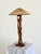 Sculptural Hand-Carved Table Lamp in Teak Wood, 1970s, in Very Good conditions. Designed 1970 to 1979 European Plug (up to...