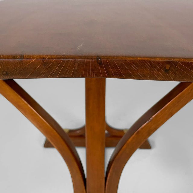 Brown Italian Rectangular Dining Tables in Wood and Brass, 1930s, Set of 2 For Sale - Image 8 of 18