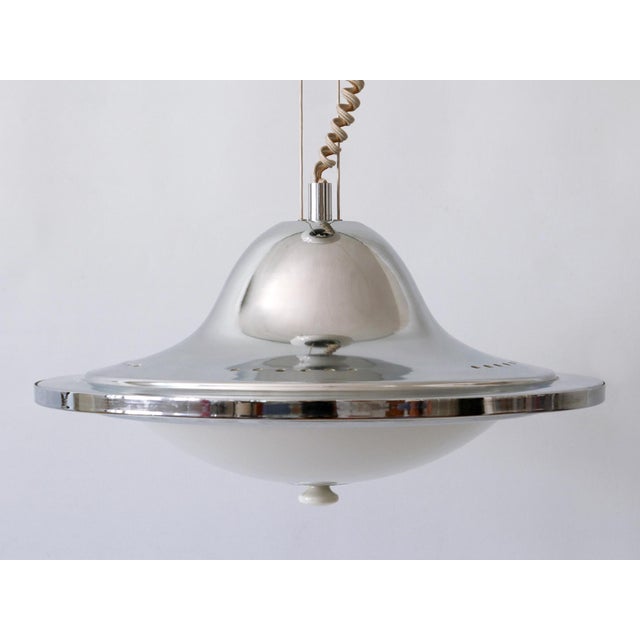 Mid-Century Modern UFO Counterweight Pendant Lamp, Italy, 1960s For Sale - Image 14 of 18