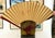 Stunning 70 Inch Vintage Chinese Hand Painted Gilt Wall Fan Cranes and Pine Motif For Sale - Image 11 of 14