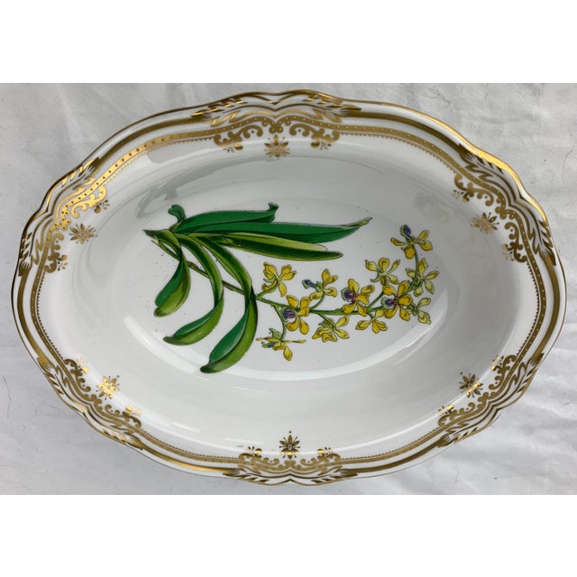 Spode hand painted serving oval bowl.
