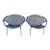 Pair of Salerni Attributed Radar Low Lounge Chairs W/ Applied Ivy Elbow Rest For Sale