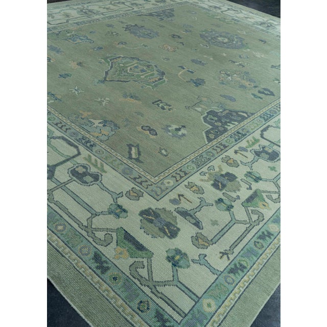 Turkish Oushak Rug 12'2" x 14'4" #19039 Explore a curated collection of hallway runners, wool rugs, and handmade...