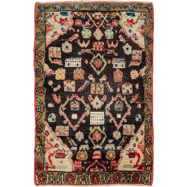 Vintage Persian Hamadan Rug – Size: 1' 10" X 2' 10" For Sale