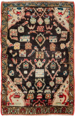 Vintage Persian Hamadan Rug – Size: 1' 10" X 2' 10"
