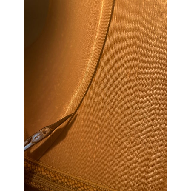 Fine Art Pastiche Ornate Antiqued Silver Table Lamp With Original Shade For Sale - Image 12 of 12