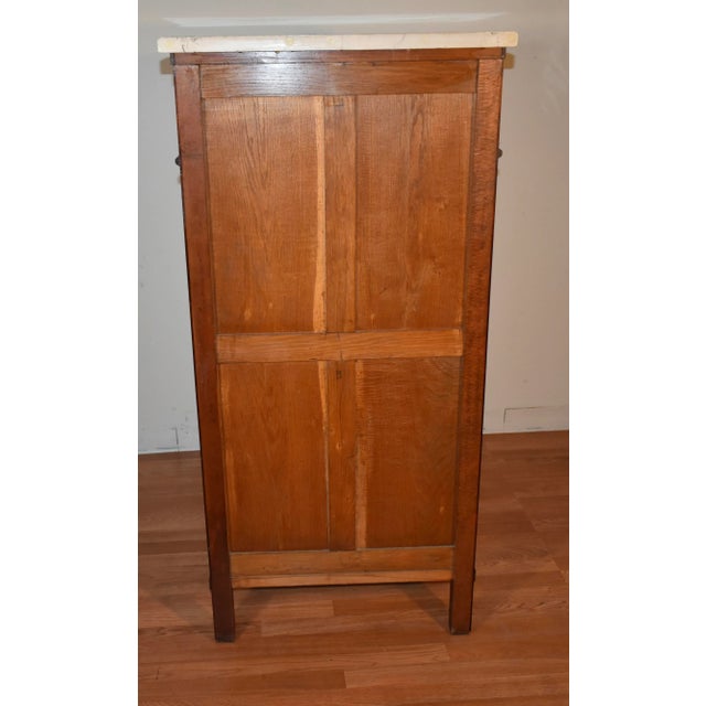 Brown 1900s Antique French Louis XV Dark Mahogany Secretary Desk Chest of Drawers For Sale - Image 8 of 13