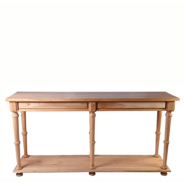 Transitional Natural Mindi Color Console Table Chairish