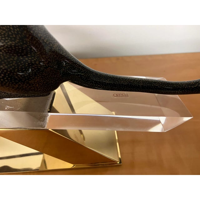 Vintage 1970s Italian Panther on Lucite Stand For Sale In Chicago - Image 6 of 9