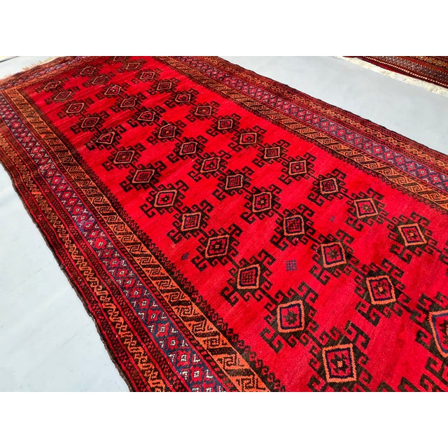Antique Ersari Beshir Turkmen C-Scroll Diamond Gul Gallery Rug - 6'1" X 10'0" For Sale - Image 9 of 13