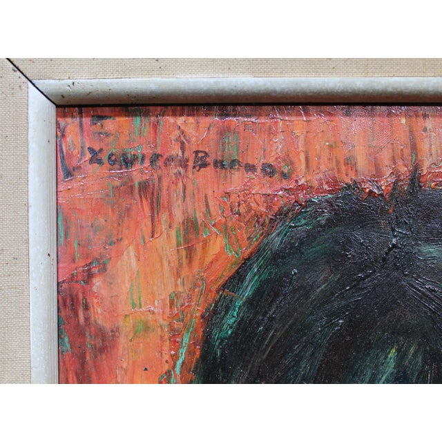 Bueno, Portrait of a Melancholy Girl, 1960s, Oil For Sale - Image 6 of 12