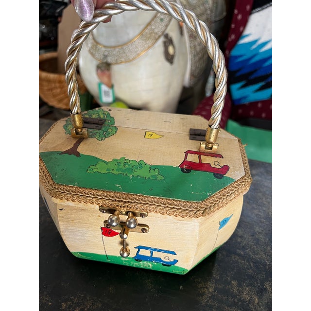 Up for consideration is a beautiful vintage wooden children's basket with a handle. This would look lovely in your home...