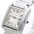 Metal 1990s Cartier Tank Francaise 2302 Large Steel Guilloche Roman Dial Blue Hands Watch For Sale - Image 7 of 12