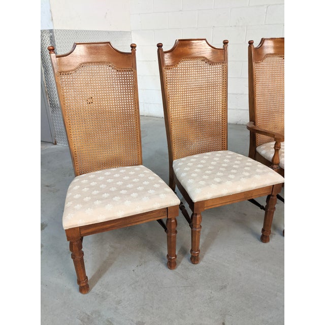 Vintage Broyhill Cane Back Dining Chairs Set of 6 Chairish