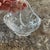 Mid-Century Modern Crystal Cut Glass Decorative Basket Bowl With Handle Vintage Candy Dish Probably from the 1950s - ‘60s....