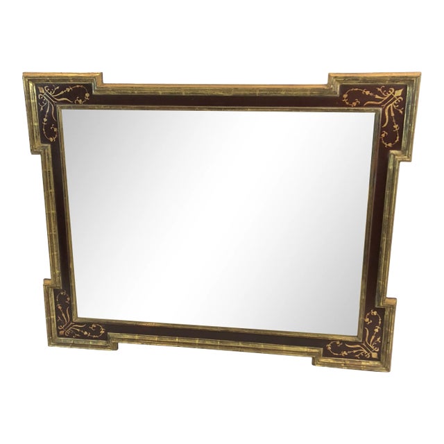 Painted and Gilded Venetian Style Mirror For Sale
