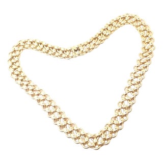 Vintage Hermes Yellow Gold Link Necklace For Sale