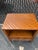 Mid century modern walnut nightstands attributed to John Stuart for Mount Airy “Janus” collection.