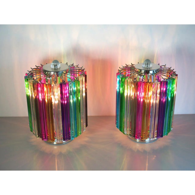 Multicolor Quadriedri Table Lamps Mariangela Model, 1990, Set of 2 For Sale - Image 11 of 13