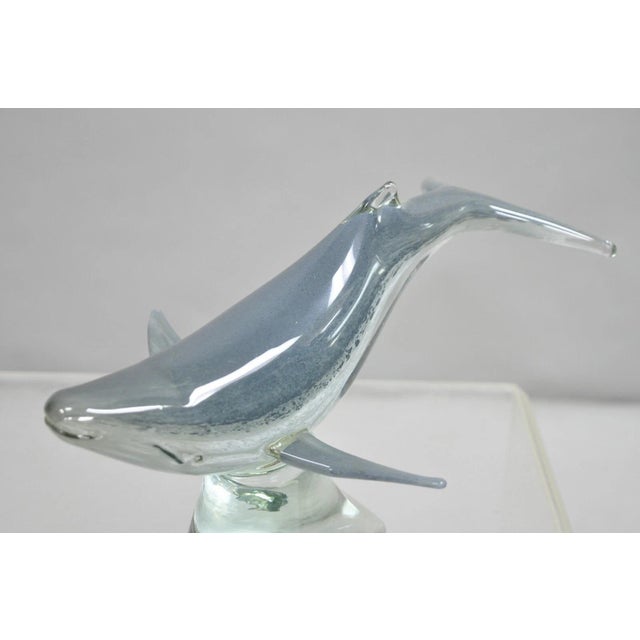 Vinci by Dynasty Glass Modern Humpback Whale Sculpture For Sale - Image 11 of 11
