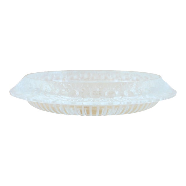 20th-Century Lalique Crystal Marguerites Centerpiece Bowl For Sale