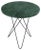 Green Indio Marble and Black Steel Tall Mini O Table by OxDenmarq For Sale
