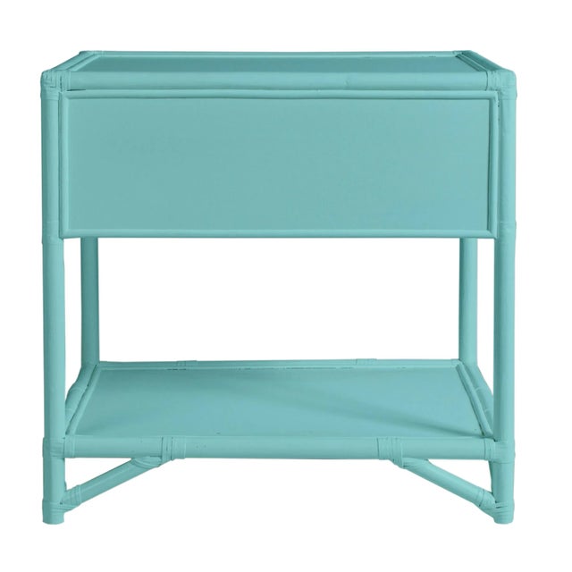 Olympia One-Drawer Nightstand in Turquoise For Sale - Image 4 of 6