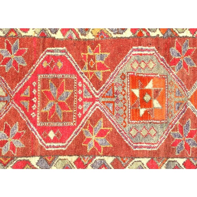 1960s Turkish Oushak Runner. Handwoven with wool on wool foundation in the Oushak region of Western Turkey. The Anatolian...
