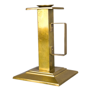 Antique Art Deco Brass Candlestick Holder With Handle Possibly by Bradley & Hubbard