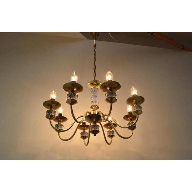 Mid-Century Chandelier by Kamenicky Senov, Czechoslovakia, 1970s For Sale - Image 12 of 15