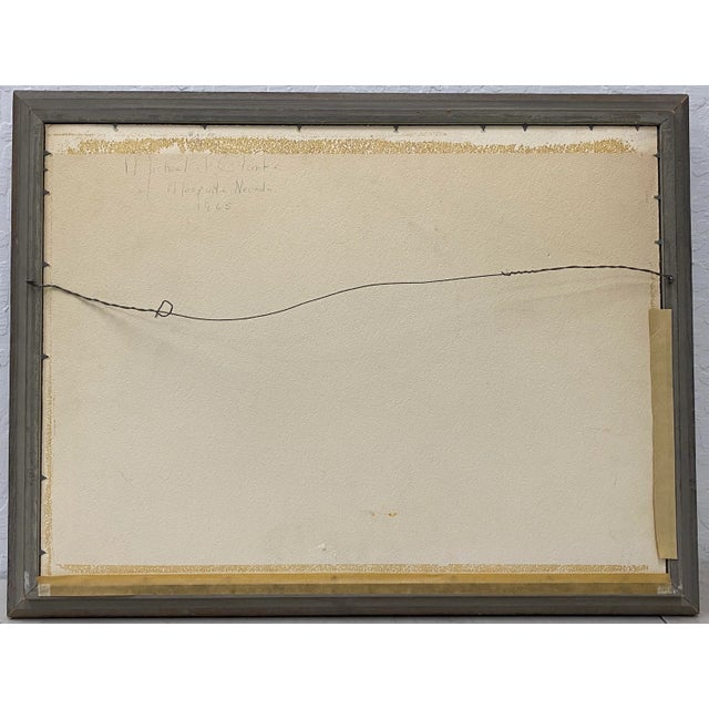 Paint Michael J. Clarke "Mesquite, Nevada" Original Watercolor C.1965 For Sale - Image 7 of 8