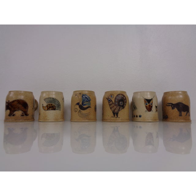 Studio Ceramic Breakfast Plates & Coffee Mug by Heinz Theo Dietz, 1960s, Set of 12 For Sale - Image 4 of 18