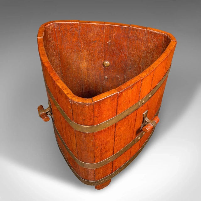 1850's Antique Triangular Fireside Bin For Sale - Image 6 of 8